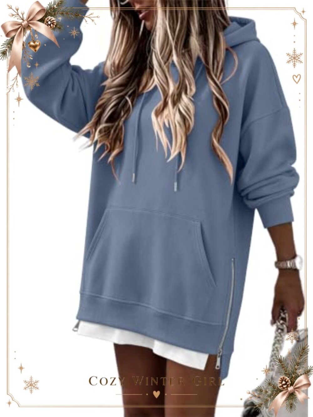 Oversized Hoodie Sweatshirt Cotton Blend Pullover Long Sleeve